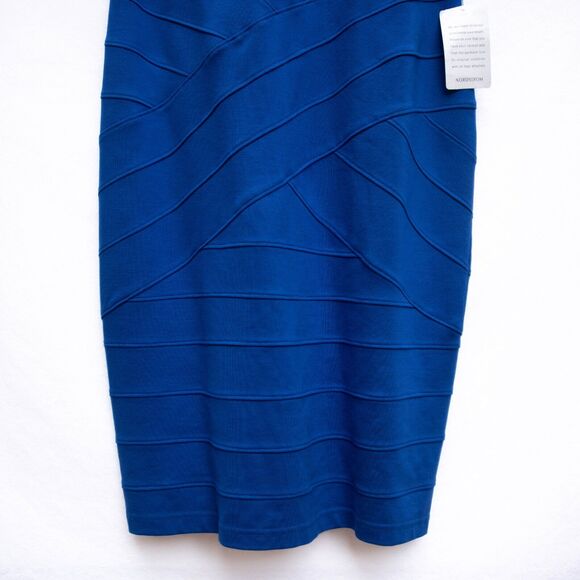 Tadashi Dress XL Sapphire Blue Sheath Off the Shoulder Cocktail Bodycon Occasion - Picture 4 of 11